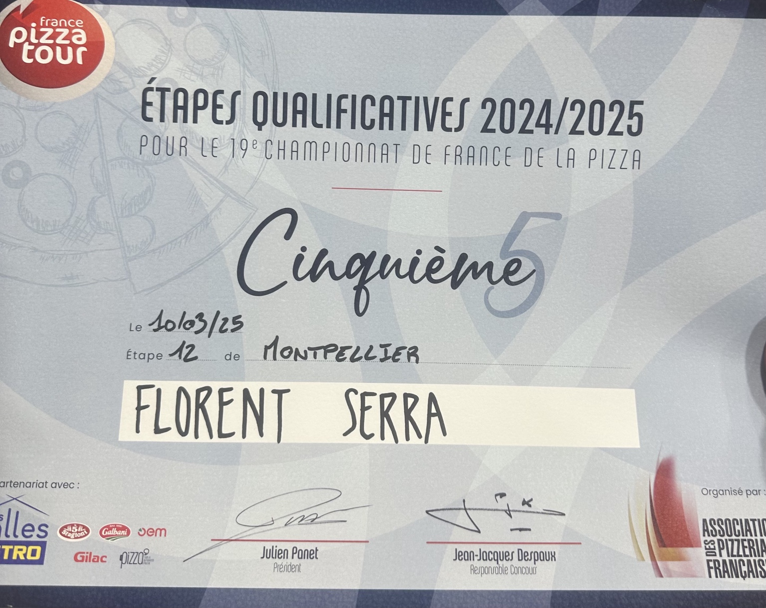 Cinquième à l'étape qualificative de Montpellier